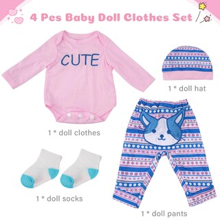 Foto 5 | Foto 5 | Set de Ropa Reborn Baby Doll Babeside para Bebés de 43 a 56 cm - Venta Internacional