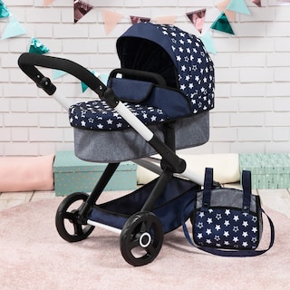 Foto 2 | Foto 2 | Cochecito De Muñecas Bayer Design Xeo Con Estrellas Azules Y Blancas, 46 Cm, Más De 3 Años - Venta Internacional.