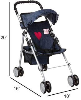 Foto 7 | Foto 7 | Doll Stroller The New York Doll Collection Denim Para Bebé - Venta Internacional.