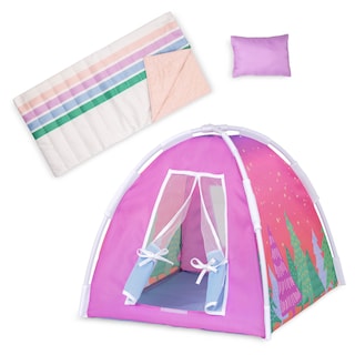 Foto 1 | Foto 1 | Set De Camping Con Purpurina Para Niñas, Colorida Tienda De Campaña Y Saco De Dormir - Venta Internacional.