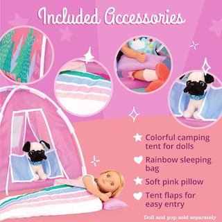 Foto 3 | Foto 3 | Set De Camping Con Purpurina Para Niñas, Colorida Tienda De Campaña Y Saco De Dormir - Venta Internacional.