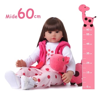 Foto 3 | Foto 3 | 60cm Muñeca Reborn Belug Rosa 8pz