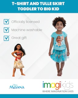 Foto 3 | Foto 3 | Conjunto De Ropa: Camiseta Y Falda Disney Princess Moana Para Niñas 4t - Venta Internacional.