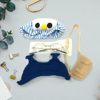 Foto 4 | Foto 4 | Set De Ropa Para Muñeca Lalafanfan De 30 Cm Con Gafas Gorra Y Suéter - Venta Internacional.