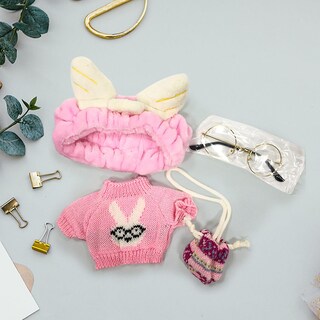 Foto 4 | Foto 4 | Set De Ropa Para Muñeca Lalafanfan De 30 Cm Con Gafas Gorra Y Suéter - Venta Internacional.