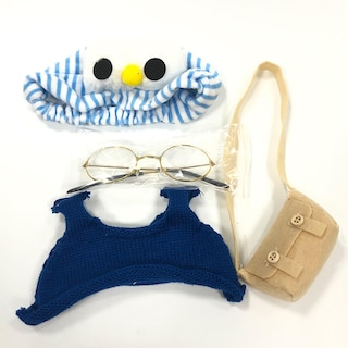 Foto 5 | Foto 5 | Set De Ropa Para Muñeca Lalafanfan De 30 Cm Con Gafas Gorra Y Suéter - Venta Internacional.