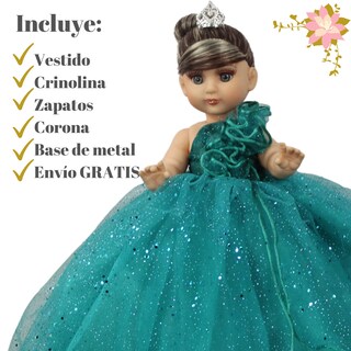Foto 2 | Foto 2 | Muñeca Quinceañera Recuerdo 15 Años Jade Peinada 33 Cm
