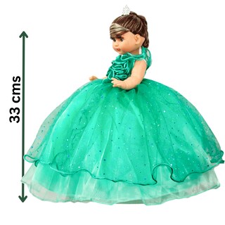 Foto 3 | Foto 3 | Muñeca Quinceañera Recuerdo 15 Años Verde Aqua Pistache Peinado 33 Cm