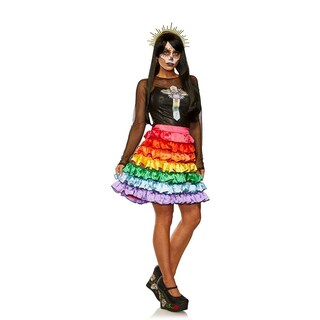 Foto 2 | Foto 2 | Disfraz Para Ver El Día De Los Muertos En Rojo Estándar Para Chica Talla Xl - Venta Internacional.