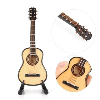 Foto 4 | Foto 4 | Guitarra Miniatura Zjchao, Modelo Minicasa De Muñecas Musical De Madera - Venta Internacional.