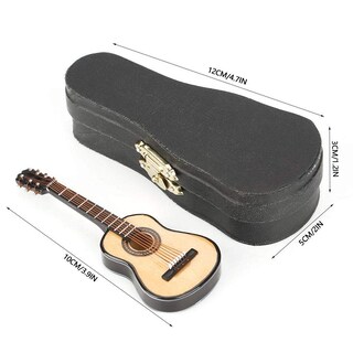 Foto 5 | Foto 5 | Guitarra Miniatura Zjchao, Modelo Minicasa De Muñecas Musical De Madera - Venta Internacional.