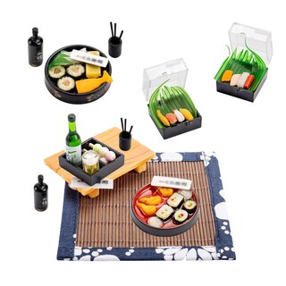 Foto 1 | Foto 1 | Set De 5 Figuras De Sushi En Miniatura Para Minicasa Japonesa - Venta Internacional.