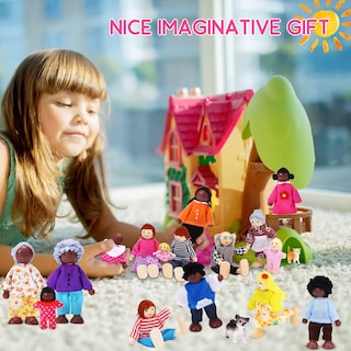 Foto 5 | Foto 5 | Set Skylety De Dollhouse Family, 20 Unidades, Con 16 Figuras Y 4 Mascotas - Venta Internacional.