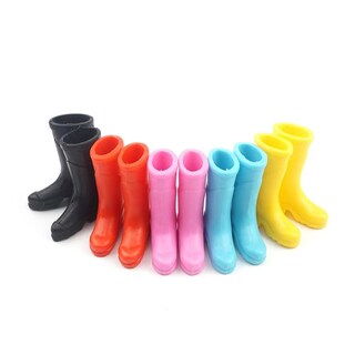Foto 5 | Foto 5 | Set De 6 Botas De Lluvia En Miniatura Multicolores Para Decoración A Escala 1:12 - Venta Internacional.