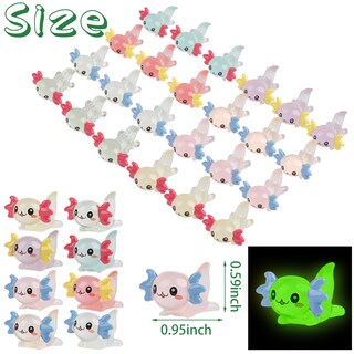Foto 2 | Foto 2 | Miniamuleto De Resina Con Forma De Axolotl, Con Forma De Limo, Ccinee, 24 Unidades, 8 Colores - Venta Internacional.