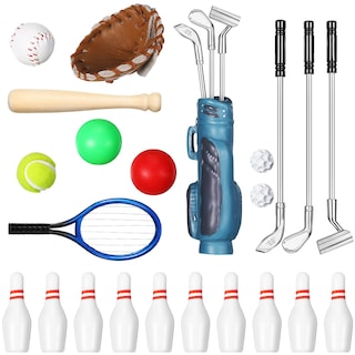 Foto 1 | Foto 1 | Set Deportivo En Miniatura Para Casa De Muñecas Skylety, 23 Piezas Con Golf, Bolsa - Venta Internacional.