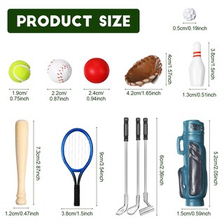 Foto 2 | Foto 2 | Set Deportivo En Miniatura Para Casa De Muñecas Skylety, 23 Piezas Con Golf, Bolsa - Venta Internacional.