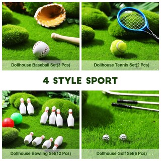 Foto 4 | Foto 4 | Set Deportivo En Miniatura Para Casa De Muñecas Skylety, 23 Piezas Con Golf, Bolsa - Venta Internacional.