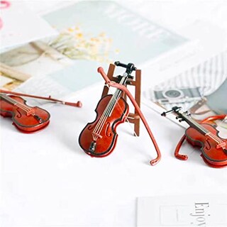 Foto 6 | Foto 6 | Violín Miniatura Dollhouse Instrumento Musical Hiawbon 1:12 - Venta Internacional.