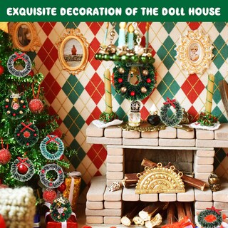 Foto 6 | Foto 6 | Corona Navideña En Miniatura Con Forma De Casa De Muñecas, 18 Unidades, Farmhouse Christmas - Venta Internacional.