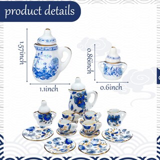 Foto 2 | Foto 2 | Juego De Tazas De Té Navideñas De Porcelana En Miniatura Con Forma De Casa De Muñecas, 90 Unidades - Venta Internacional.
