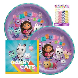 Foto 1 | Foto 1 | Platos Y Servilletas Gabby's Dollhouse De Party Supplies, 16 Unidades - Venta Internacional.