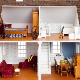 Foto 6 | Foto 6 | Set De Instrumentos Musicales En Miniatura Skylety Para Dollhouse 1:12 - Venta Internacional.