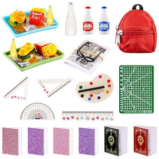 Foto 1 | Foto 1 | Minijuego De Útiles Escolares Zhanmai, 17 Unidades, Para Muñecas Con Comida - Venta Internacional.