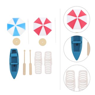 Foto 2 | Foto 2 | Set De Adornos En Miniatura Para Silla De Playa, Sombrilla Y Barco - Venta Internacional.