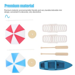Foto 3 | Foto 3 | Set De Adornos En Miniatura Para Silla De Playa, Sombrilla Y Barco - Venta Internacional.