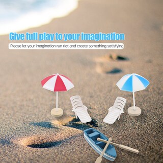 Foto 7 | Foto 7 | Set De Adornos En Miniatura Para Silla De Playa, Sombrilla Y Barco - Venta Internacional.