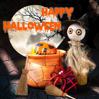 Foto 4 | Foto 4 | Escobas De Paja En Miniatura Para Decoración De Halloween, 50 Unidades - Venta Internacional.