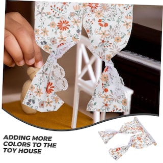 Foto 6 | Foto 6 | Cortina Para Casa De Muñecas Toyandona, Diseño Floral, Minitela Blanca - Venta Internacional.
