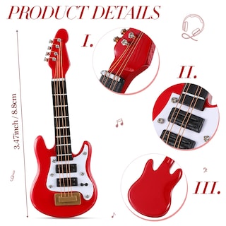 Foto 2 | Foto 2 | Bajo Eléctrico Zomiboo De Juguete Para Guitarra Miniatura Para Casa De Muñecas - Venta Internacional.