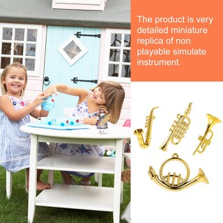 Foto 4 | Foto 4 | Instrumento Musical En Miniatura, Balacoo, Trompeta, Saxofón, 4 Piezas - Venta Internacional.