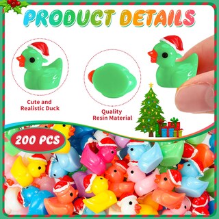 Foto 2 | Foto 2 | Minipatos De Resina Para Navidad, 200 Unidades, Para Manualidades Y Navidad - Venta Internacional.