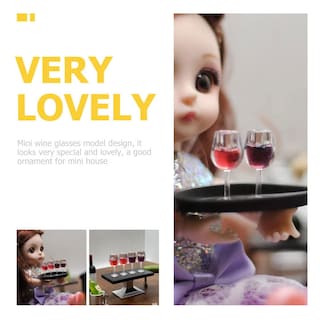 Foto 2 | Foto 2 | Copas De Vino En Miniatura Para Adornar Casas De Muñecas - Venta Internacional.