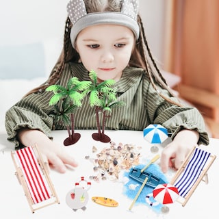 Foto 4 | Foto 4 | Kit De Adornos En Miniatura Con Temática De Playa, 18 Piezas, Para Decoración Del Hogar - Venta Internacional.