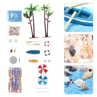 Foto 5 | Foto 5 | Kit De Adornos En Miniatura Con Temática De Playa, 18 Piezas, Para Decoración Del Hogar - Venta Internacional.