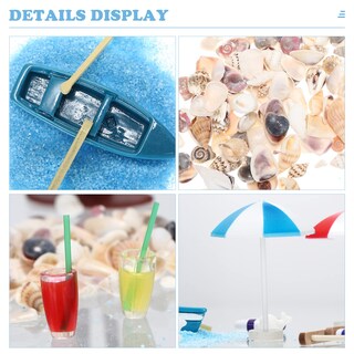 Foto 7 | Foto 7 | Kit De Adornos En Miniatura Con Temática De Playa, 18 Piezas, Para Decoración Del Hogar - Venta Internacional.