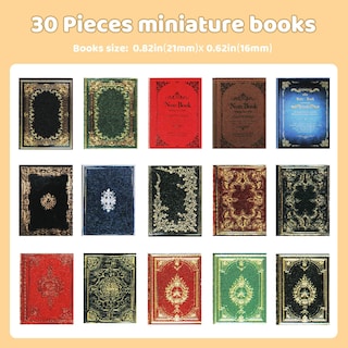Foto 2 | Foto 2 | Miniatures Dollhouse Books Zomiboo, Escala 1:12, 30 Unidades - Venta Internacional.