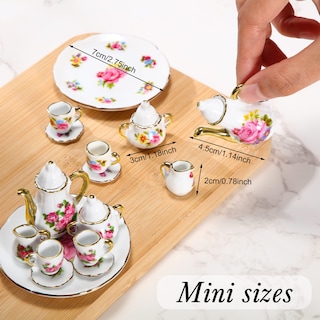 Foto 2 | Foto 2 | Juego De Tazas De Té En Miniatura Sieral, 2 Juegos, 1:12 Como Accesorio Para Casa De Muñecas - Venta Internacional.