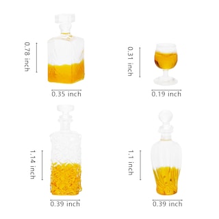 Foto 2 | Foto 2 | Juego De Botellas De Vino En Miniatura A Escala 1:12 Con Tazas Para Mini House - Venta Internacional.