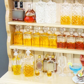 Foto 5 | Foto 5 | Juego De Botellas De Vino En Miniatura A Escala 1:12 Con Tazas Para Mini House - Venta Internacional.