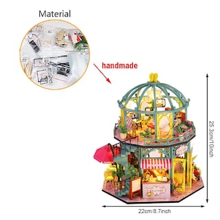 Foto 4 | Foto 4 | Kit de Bricolaje en Miniatura para Casa de Muñecas de Madera con Luces Led y Muebles - Venta Internacional