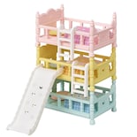Literas Triples Calico Critters de Furniture con Almohadas y Edredones - Venta Internacional