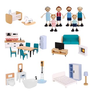 Foto 1 | Foto 1 | Juego De Muebles De Casa De Muñecas Tookyland Para Niños, 27 Piezas - Venta Internacional.
