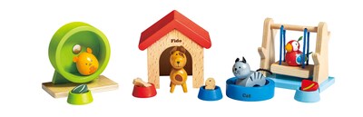 Foto 1 | Foto 1 | Dollhouse Animal Set Hape Family Pets, Loro De Madera, Hámster, Perro Y Gato - Venta Internacional.