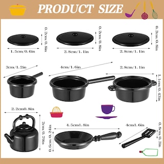 Foto 4 | Foto 4 | Juego De Accesorios De Cocina Zhanmai Para Casas De Muñecas Miniatures, 47 Piezas - Venta Internacional.