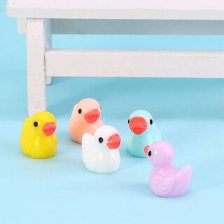 Foto 3 | Foto 3 | Adorno En Miniatura Con Forma De Minipato De Resina Para Manualidades, 5 Unidades, Color Amarillo - Venta Internacional.
